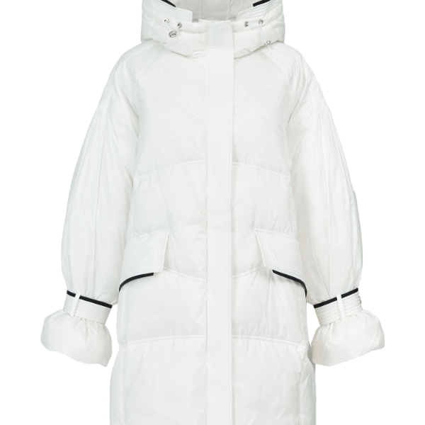 【籽言专属】曼德诗鸭绒过膝羽绒服冬长款面包服宽松外套M430130