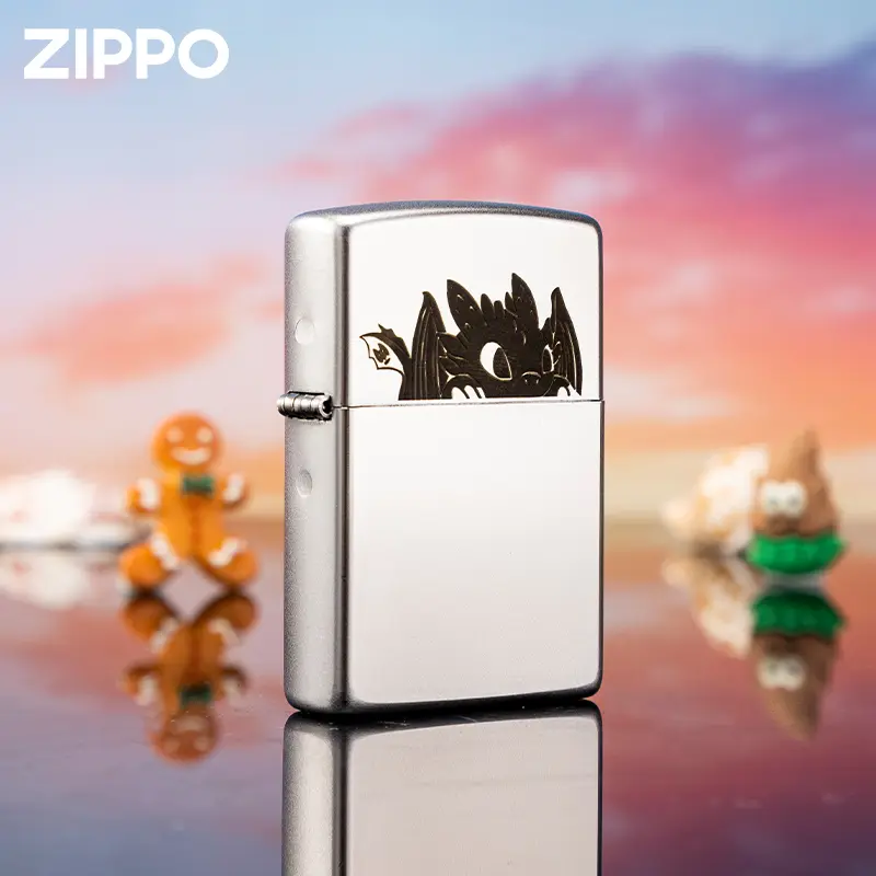 ZIPPO/之宝无牙仔光煞打火机官方正版煤油驯龙高手高级男士礼物