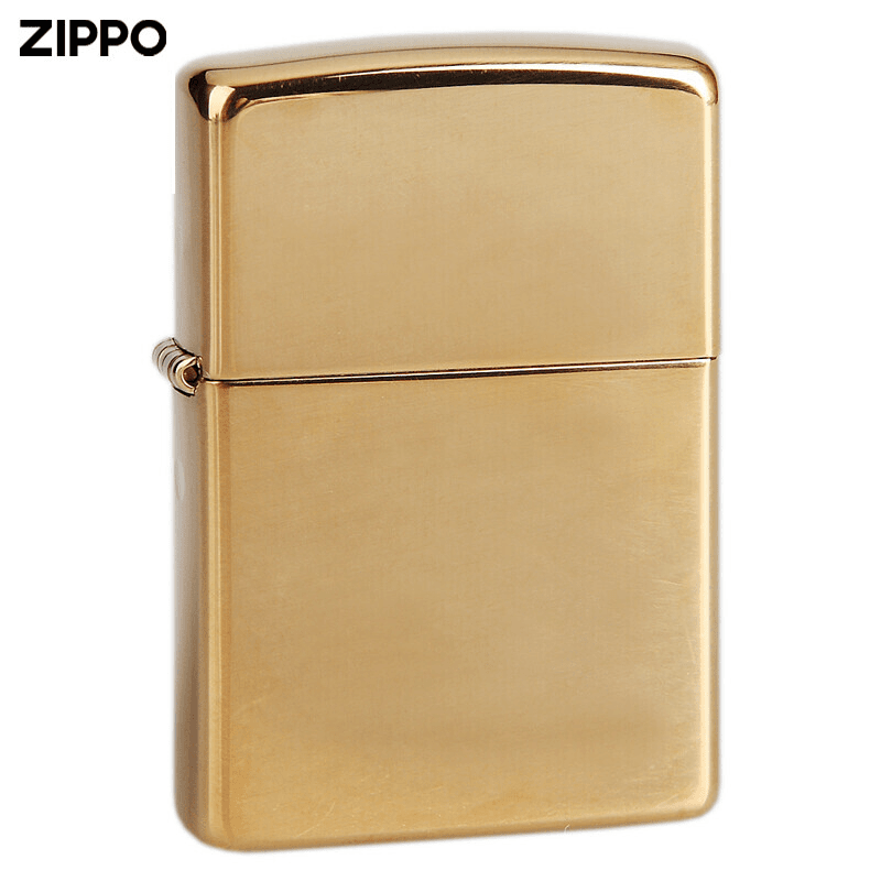 ZIPPO/之宝打火机镜面黄铜光板254B支持刻字经典防风男士-MBX1H1