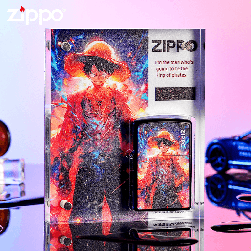 ZIPPO/之宝海贼王路飞索隆水晶盒装正品防风打火机男士DY9802CY