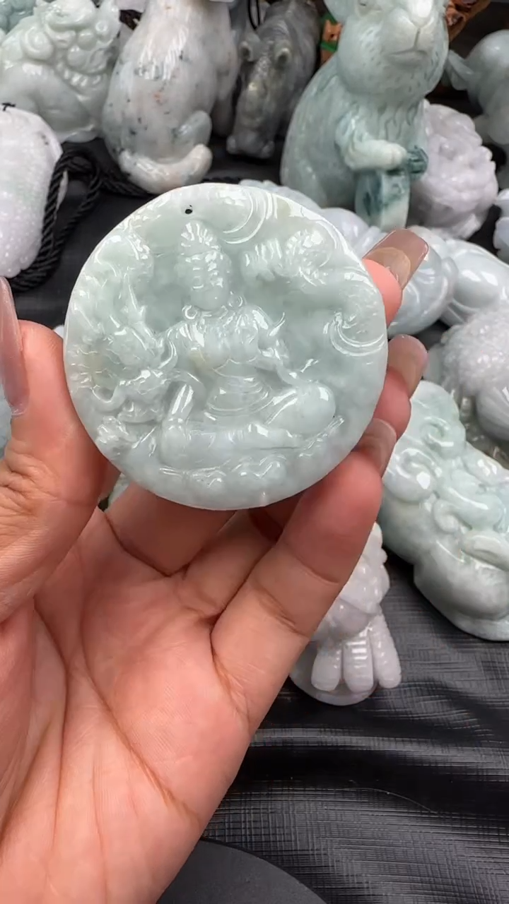 【闪购商品】翡翠挂件未镶嵌玉龙观音