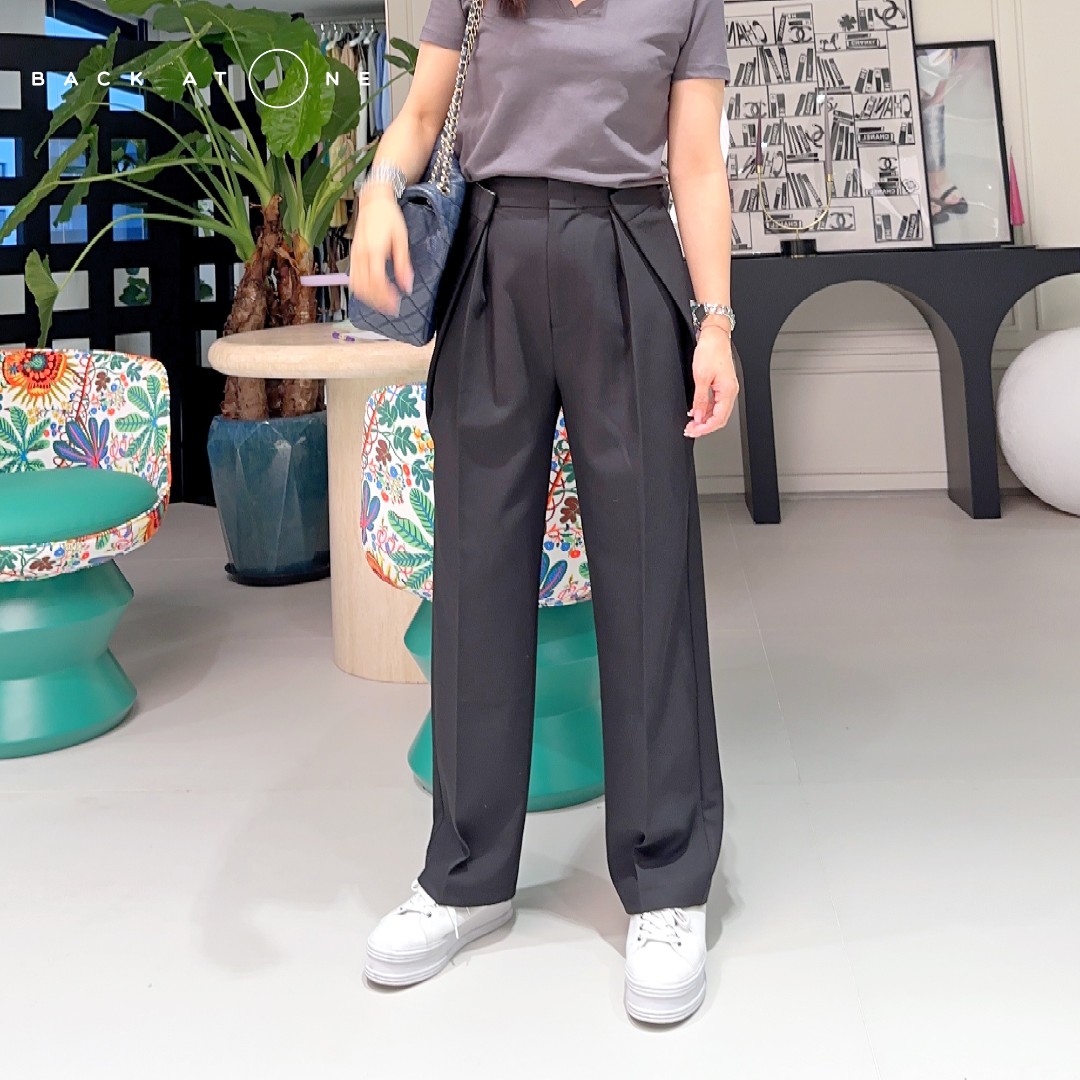 【现货】 BackAtOne “时髦有调”折边三角斜纹直筒裤  BAO-23SS-B020