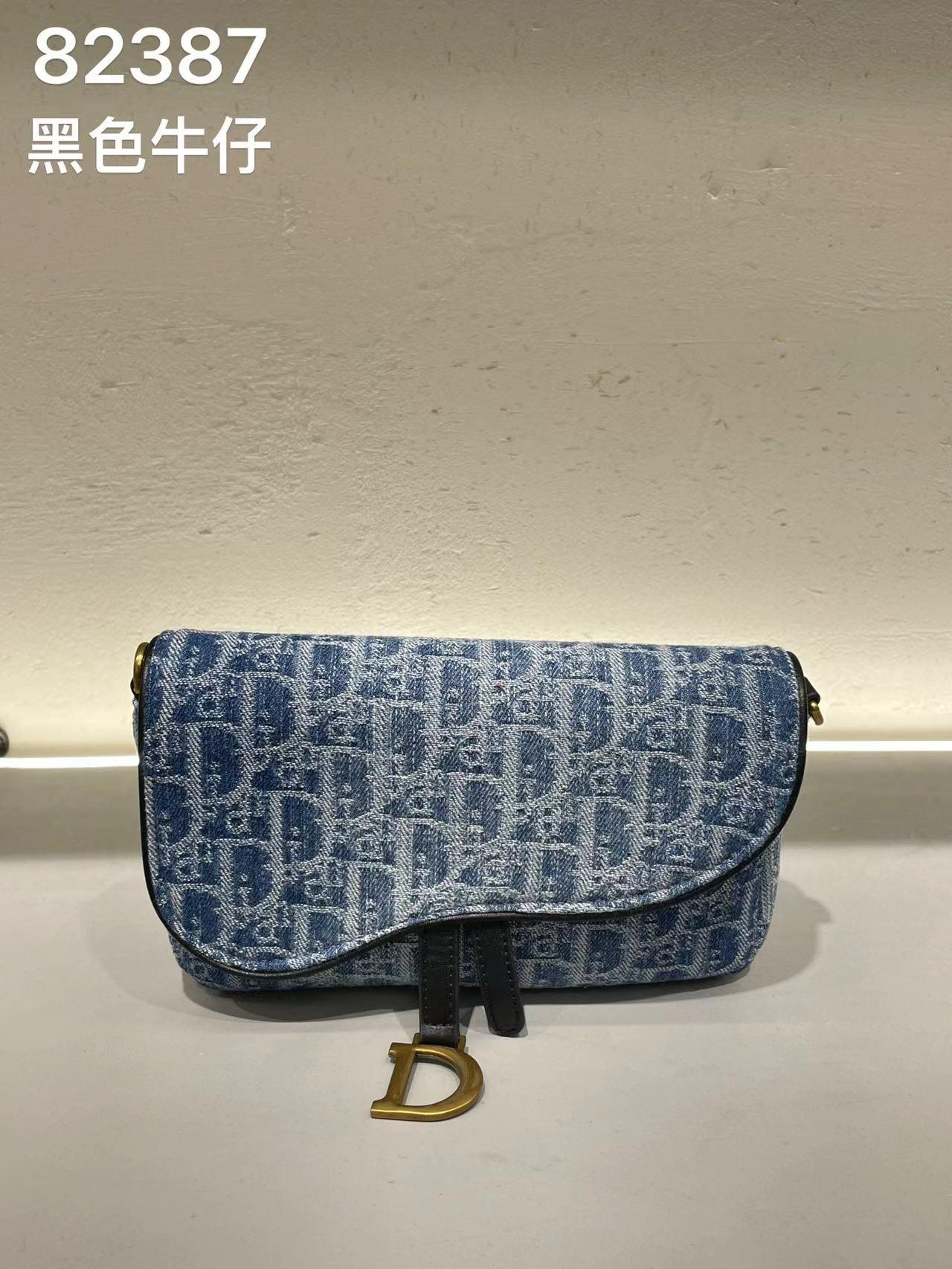 【英柏甄选】SK-82387-黑色牛仔 然与纯小众设计单肩百搭女包