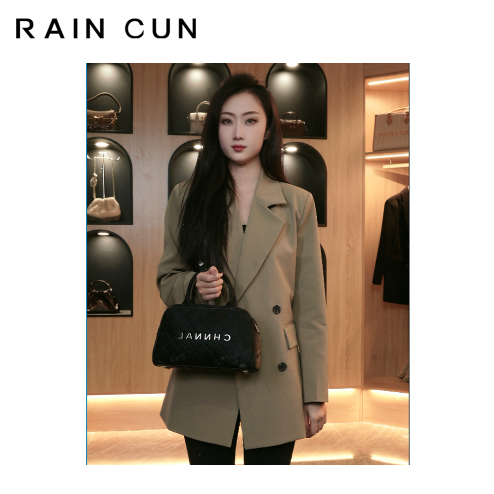 【英柏甄选】8561 黑色然与纯小众设计感时尚复古百搭女包