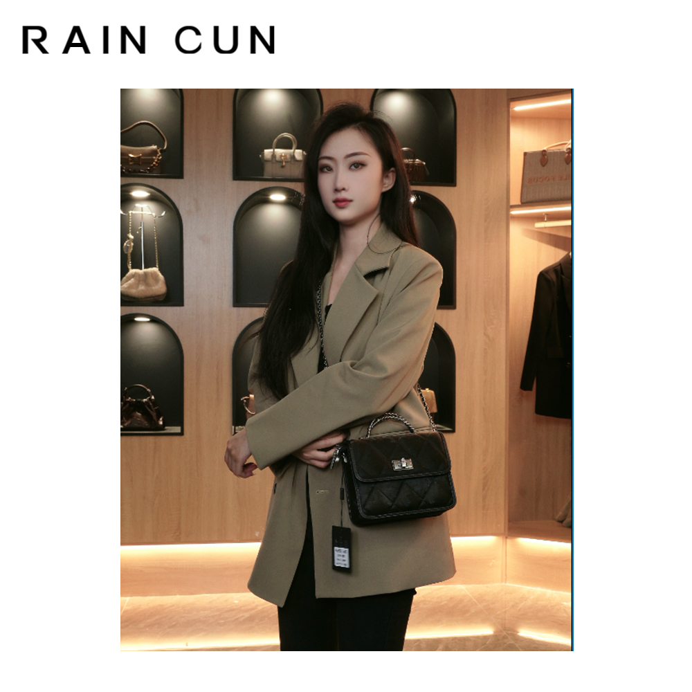 【英柏甄选】8562 黑色然与纯小众设计感时尚复古百搭女包