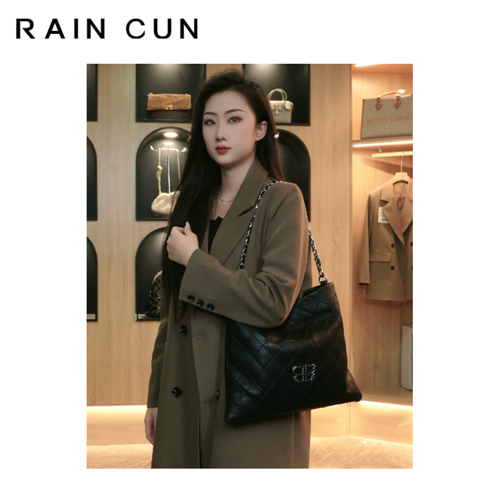 【英柏甄选】8577 黑色然与纯小众设计感时尚复古百搭女包