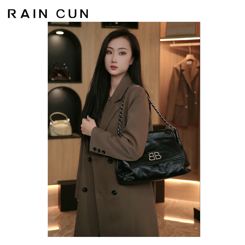 【英柏甄选】68194黑色 然与纯小众设计感时尚复古百搭女包