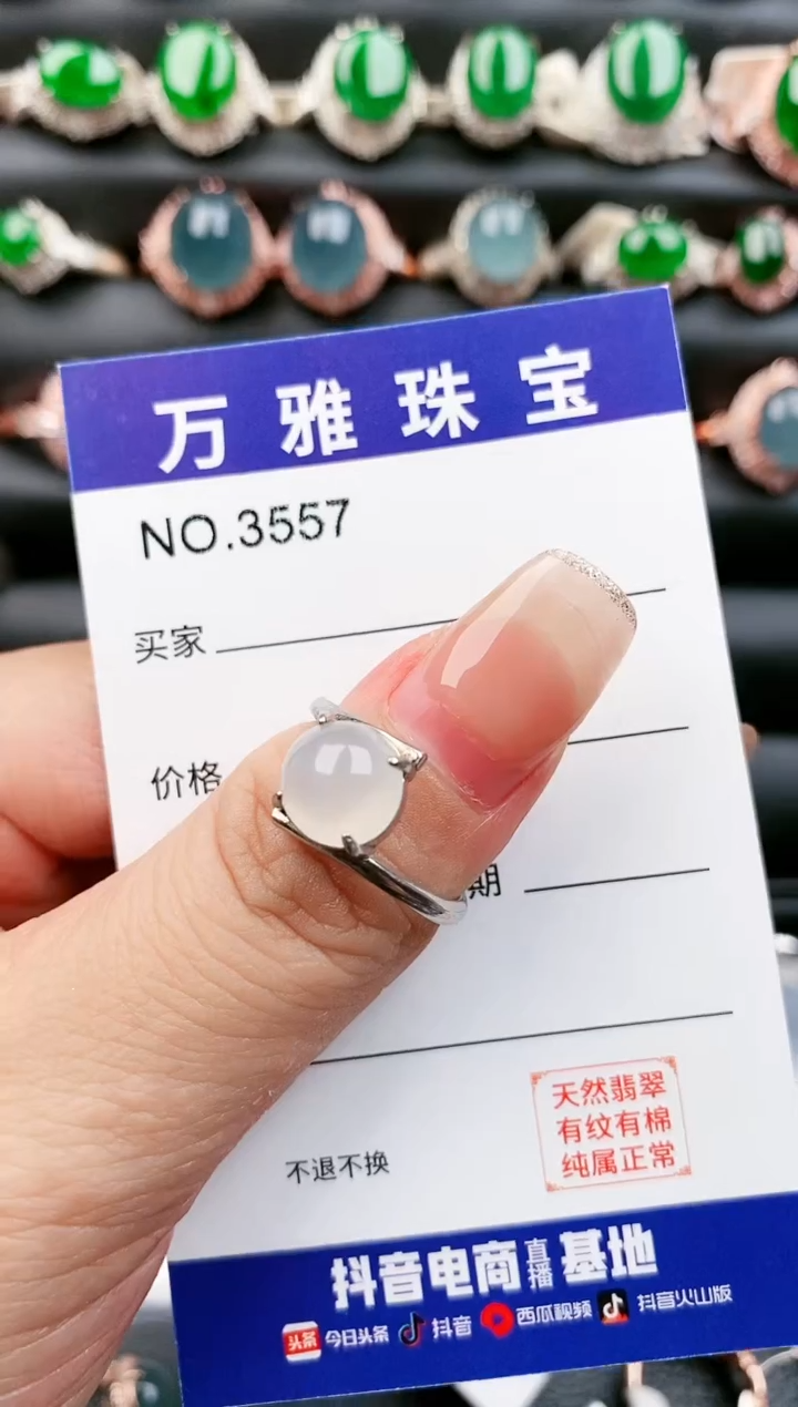 【闪购商品】翡翠戒指银S925镶嵌1