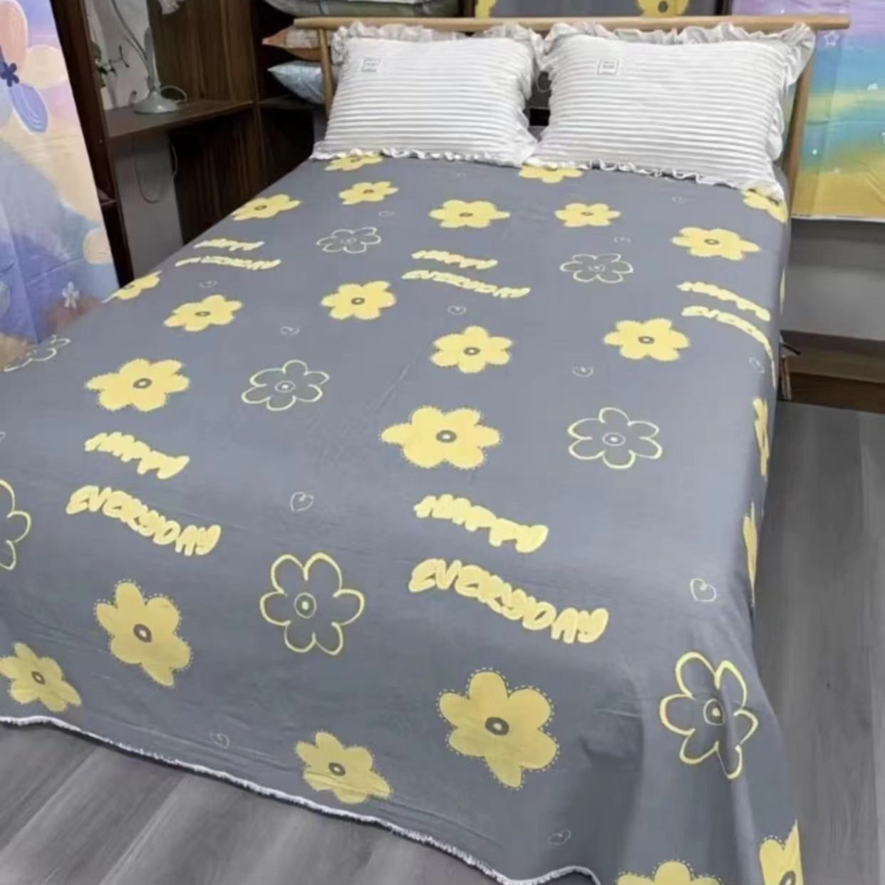 （0119）特厚老粗布床单吸汗透气1.95*2.45米（+－5公分）花怡梦