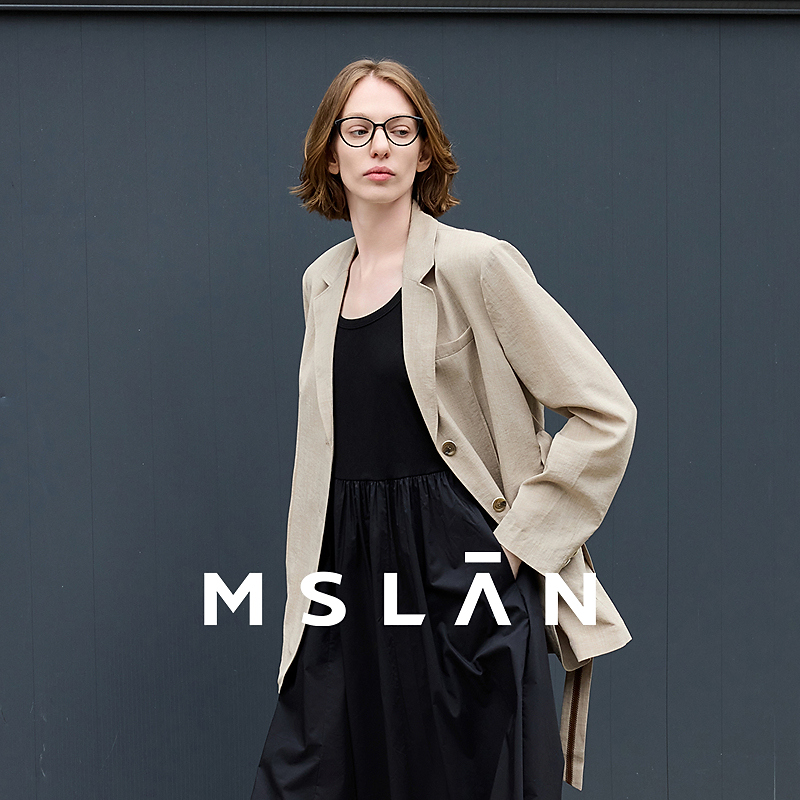 MSLAN【薄荷曼波】新款通勤风显瘦百搭小塔克西装外套MFCW008