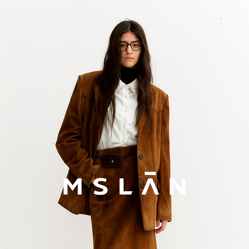 MSLAN新款法式复古时尚气质肌理仿醋酸垂顺压花柔滑衬衫女MGDN113