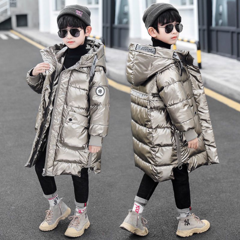 男童棉衣中长款男孩2023冬季新款棉服加厚保暖中大儿童韩版棉袄潮