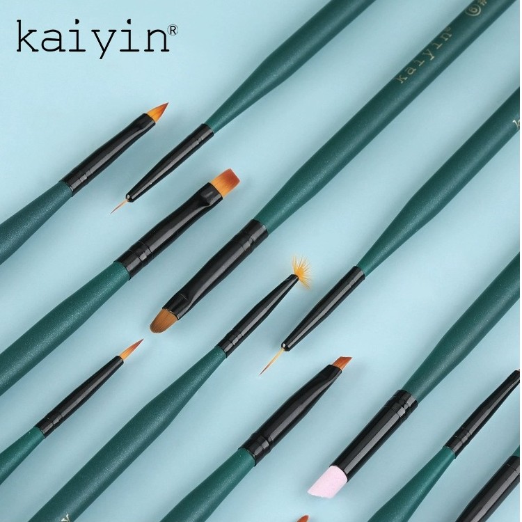 美甲笔美甲刷子晕染彩绘点钻拉线画花扇形光疗戳笔刷工具初学者