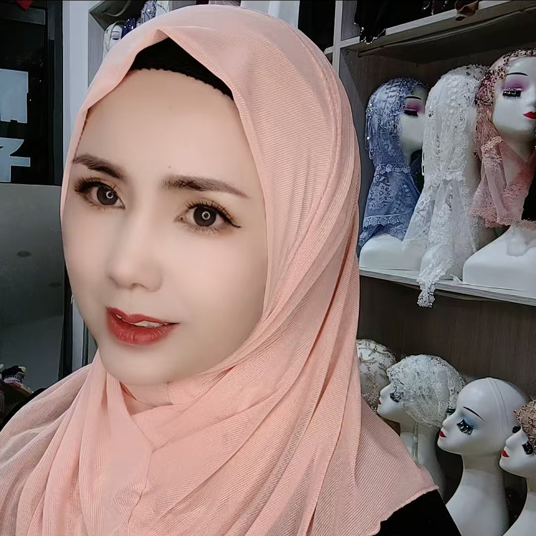 网纱简约时尚套头小头巾薄款