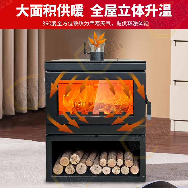 25年600燃木真火壁炉 自建房 别墅 民宿 办公室 茶室取暖