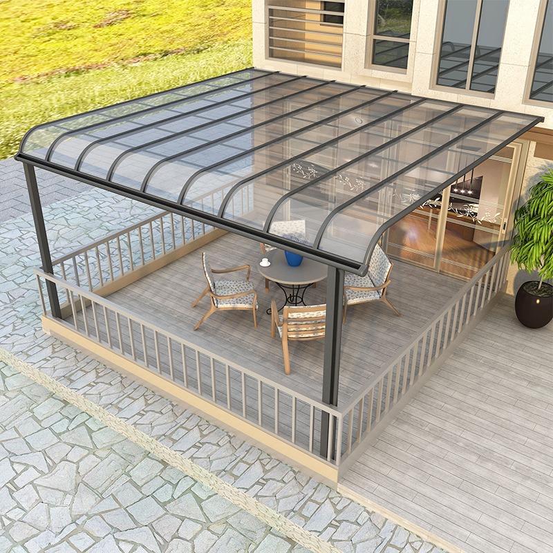 澳宁铝合金雨棚遮阳棚户外庭院阳台露台院子阳光棚家用防雨停车棚
