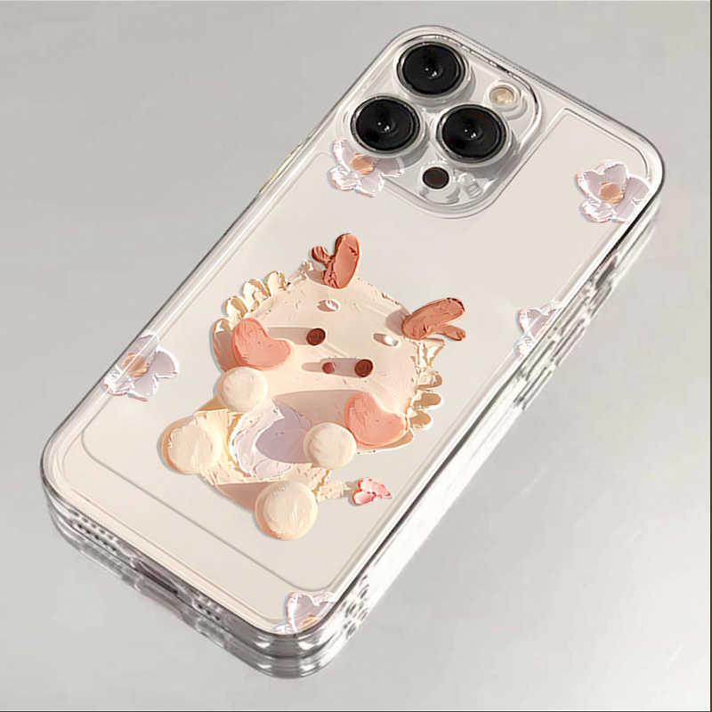 奶油小龙苹果15手机壳iphone14promax高级13硅胶12透明11全包XSXR