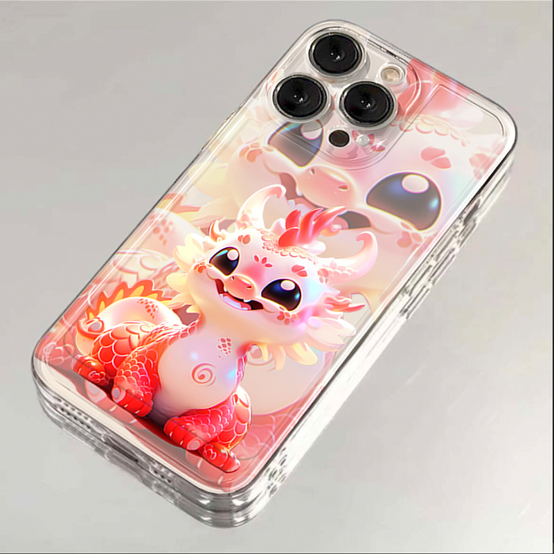 可爱龙麒麟iPhone15ProMax手机壳苹果14PRO透明13新年12 11全包xr