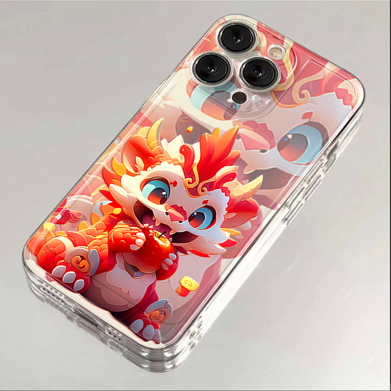新年款麒麟iPhone15ProMax手机壳苹果14PRO透明13新年12 11全包xr