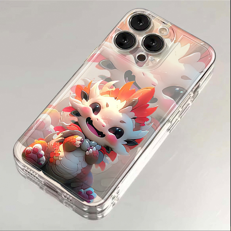 吉祥麒麟龙宝iPhone15ProMax手机壳苹果14PRO透明13新年12 11全包