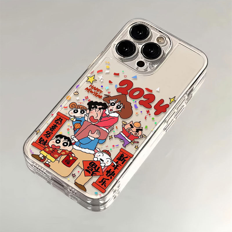 2024小新一家iPhone15ProMax手机壳苹果14PRO透明13新年12 11全包