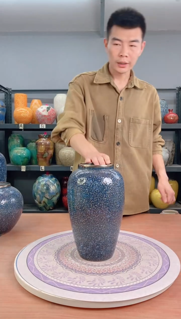 【闪购商品】瓶 陶瓷花瓶 无花 紫水晶中号