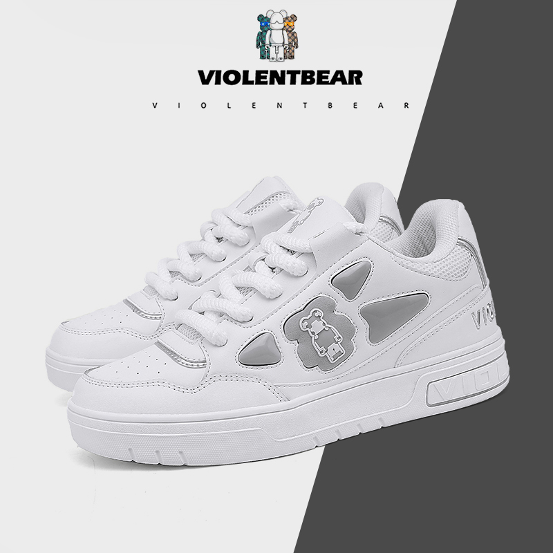 VIOLENTBEAR/暴力熊新款复古男鞋轻奢时尚情侣运动休闲板鞋