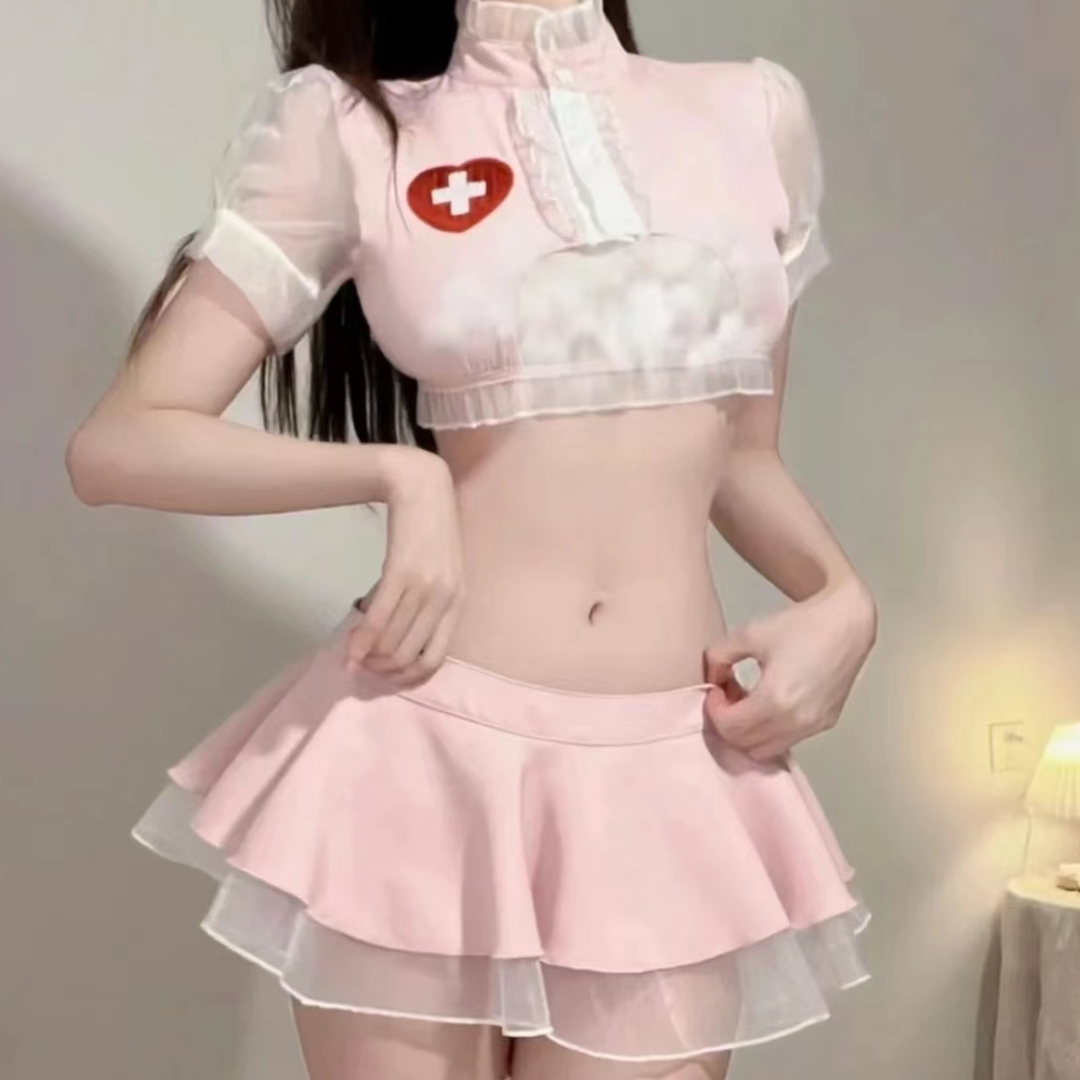 成人战袍趣味睡衣性感镂空纯欲诱惑可爱护士角色扮演睡裙
