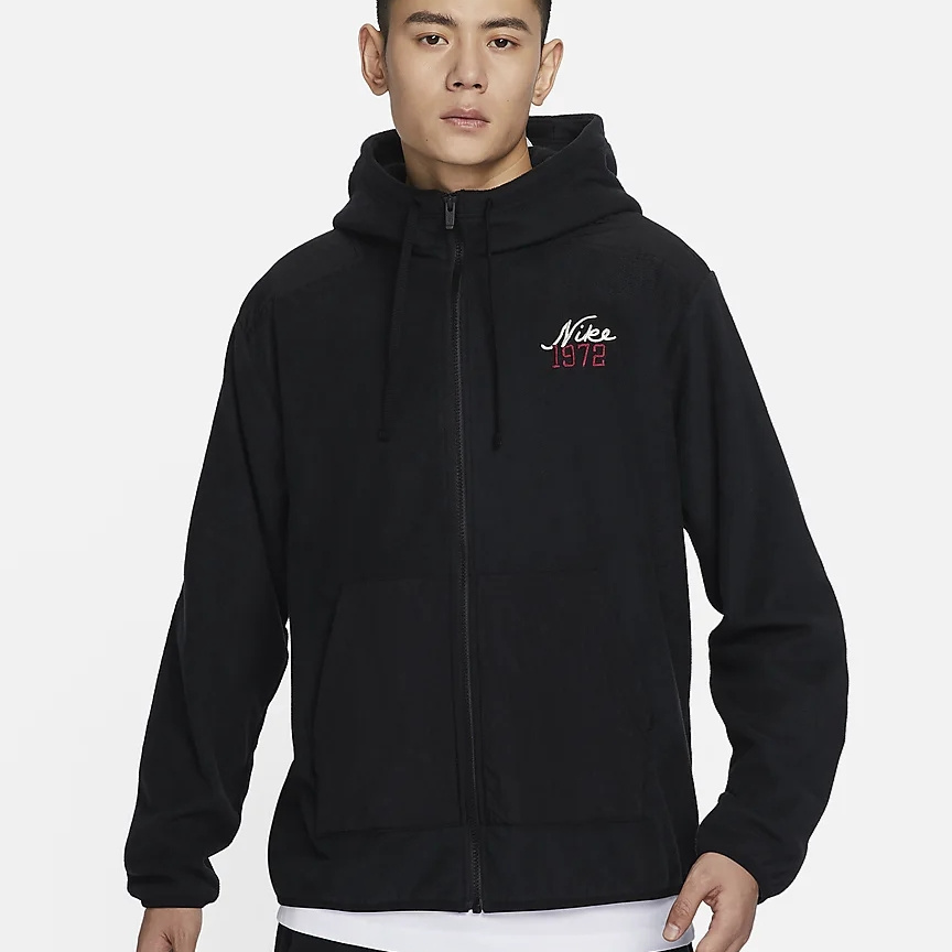 Nike/耐克连帽外套运动休闲舒适i针织男装摇粒绒夹克FV8452-010 C