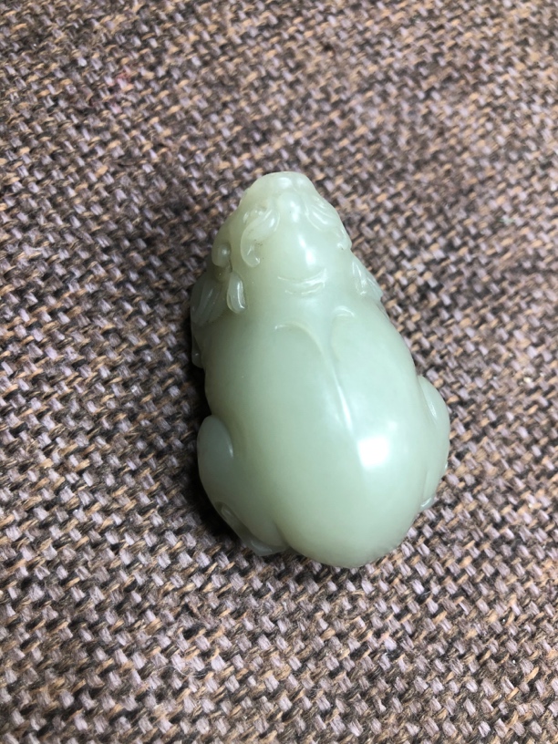 和田玉且未高青白 貔貅长×宽46×30