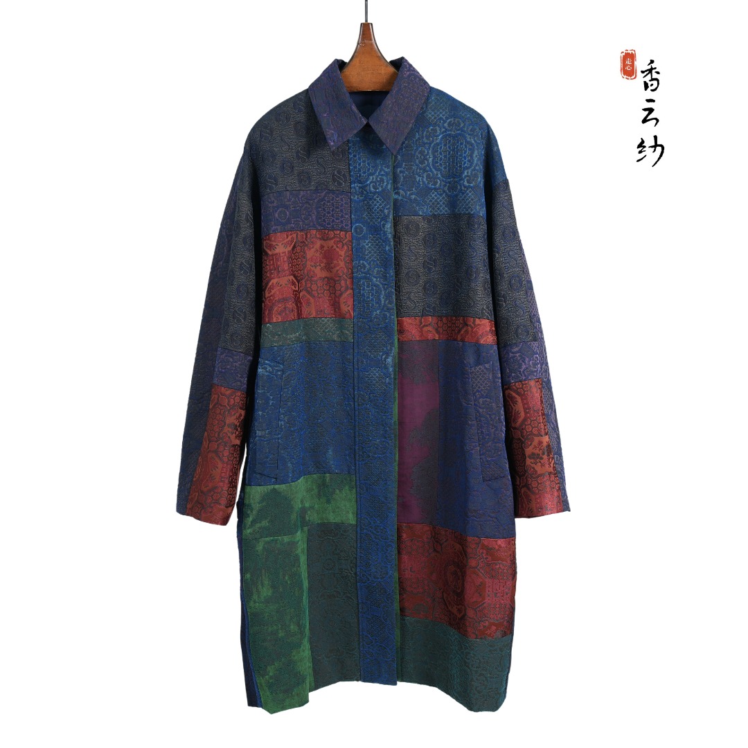 ❤❤【走心香云纱】五彩色风衣23ZY31160223上衣中式国风