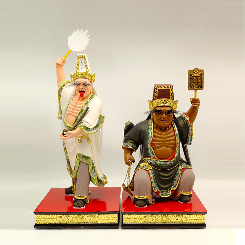 芃来黑白无常七爷八爷像文武判官大爷二爷伯摆件牛头马面山鬼花钱