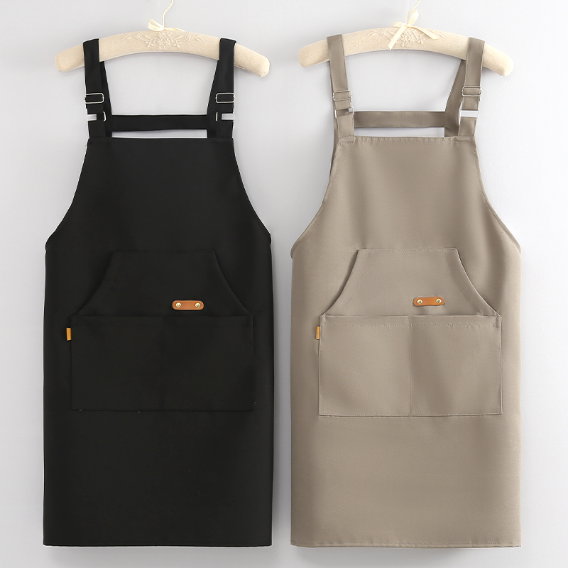 餐饮专用围裙厨房家用定制logo印字时尚简约防污透气上班工作服女