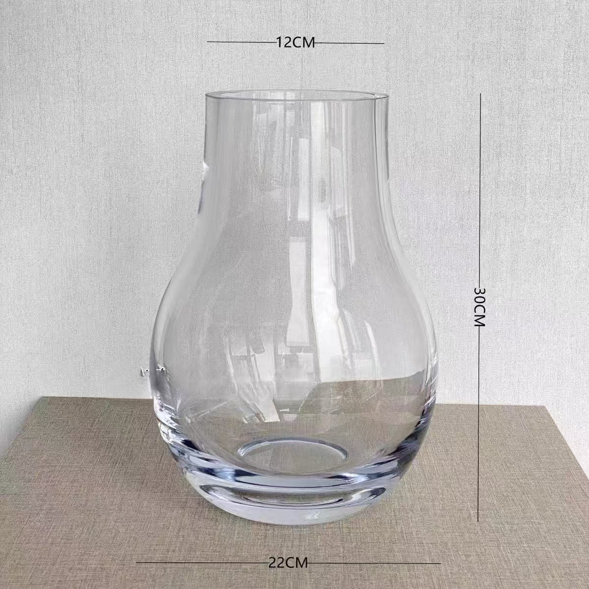 轻奢加厚玻璃花瓶简约创意北欧插花器客厅大灯泡