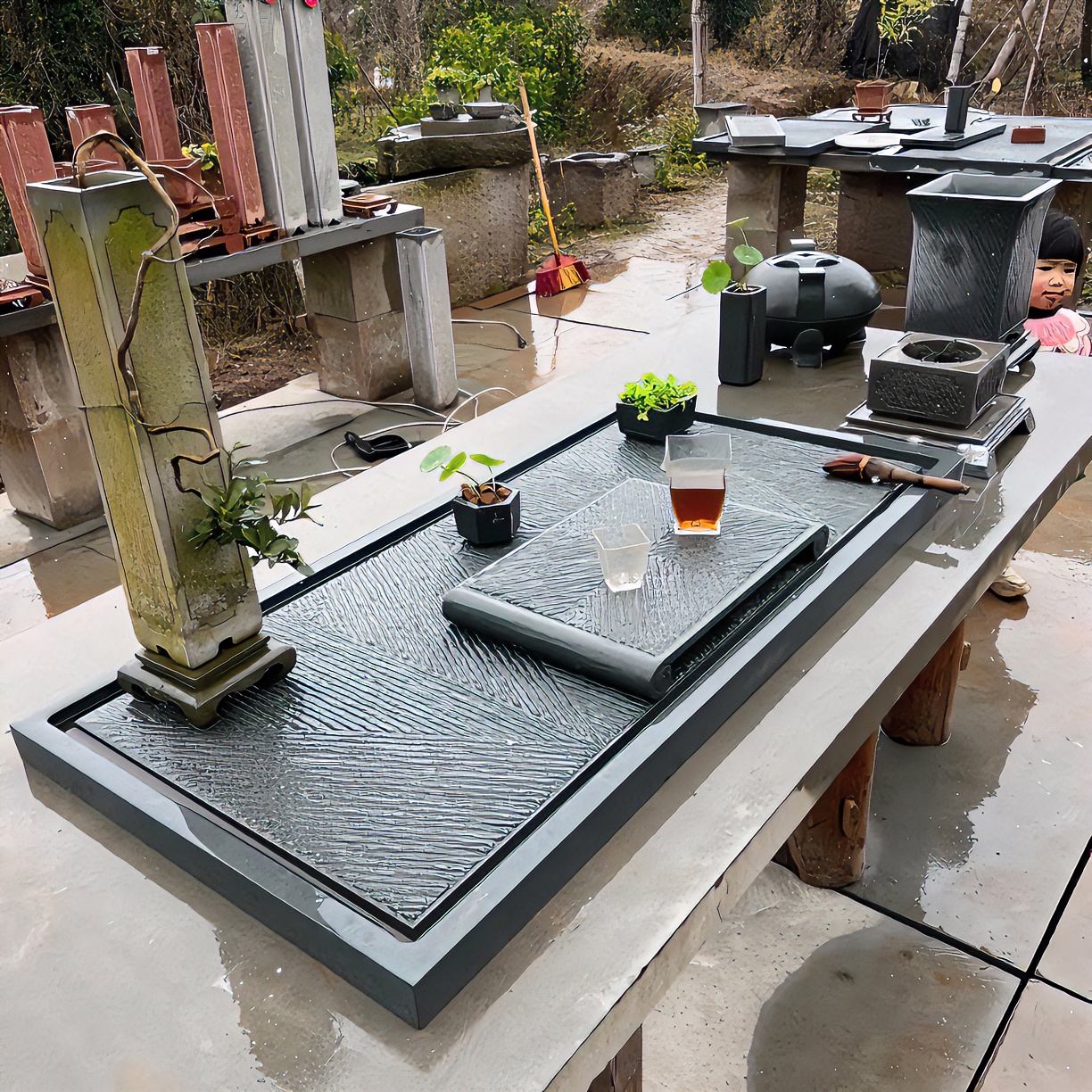 茶盘定制，石头花盆定制