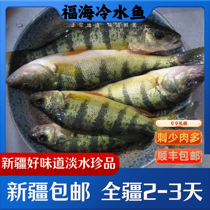 【吴老妹甄选】新疆包邮福海特产四条装五道黑肉多刺少味道鲜美净膛