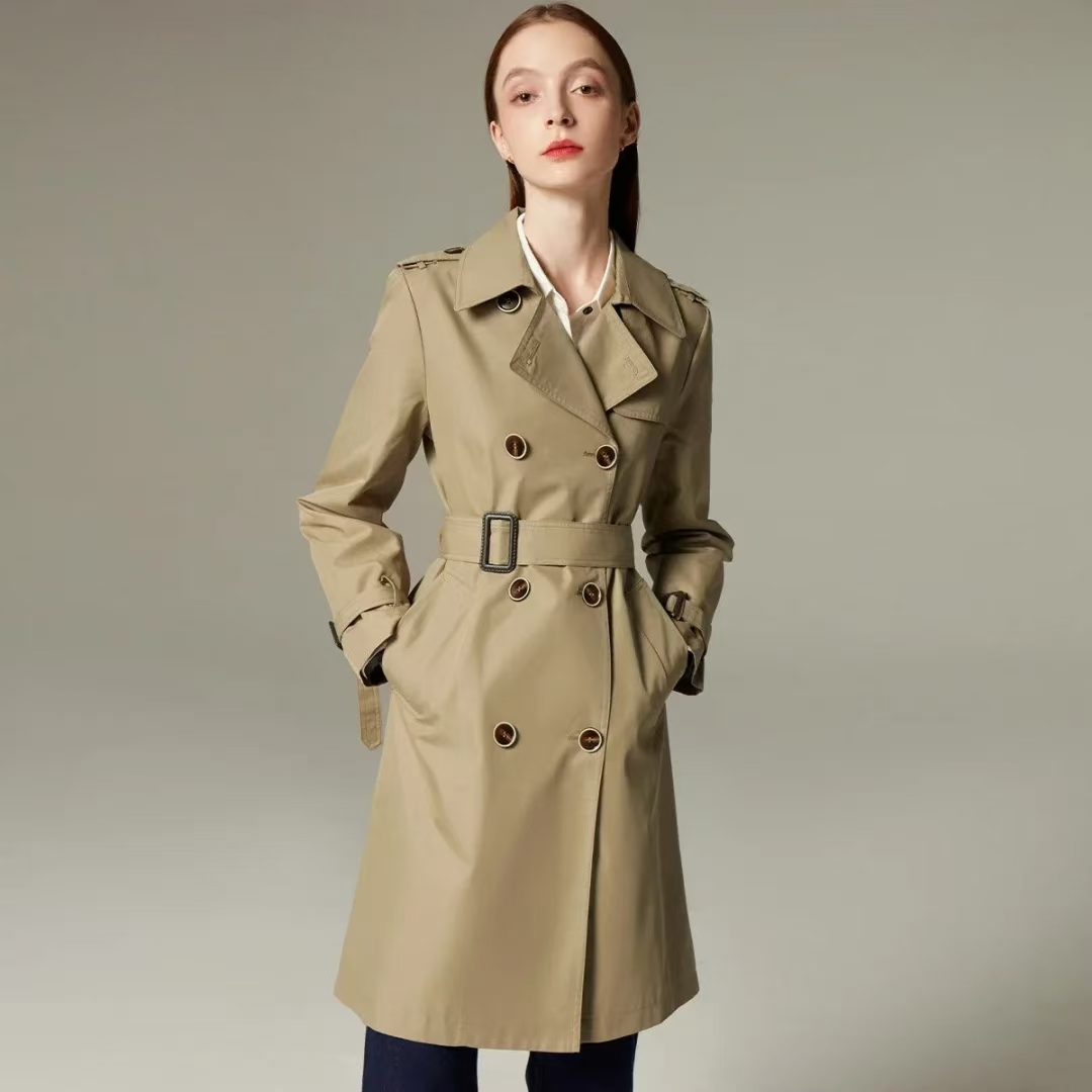 【直播间150--199】中长款小个子风衣气质休闲收腰英伦风韩版外套