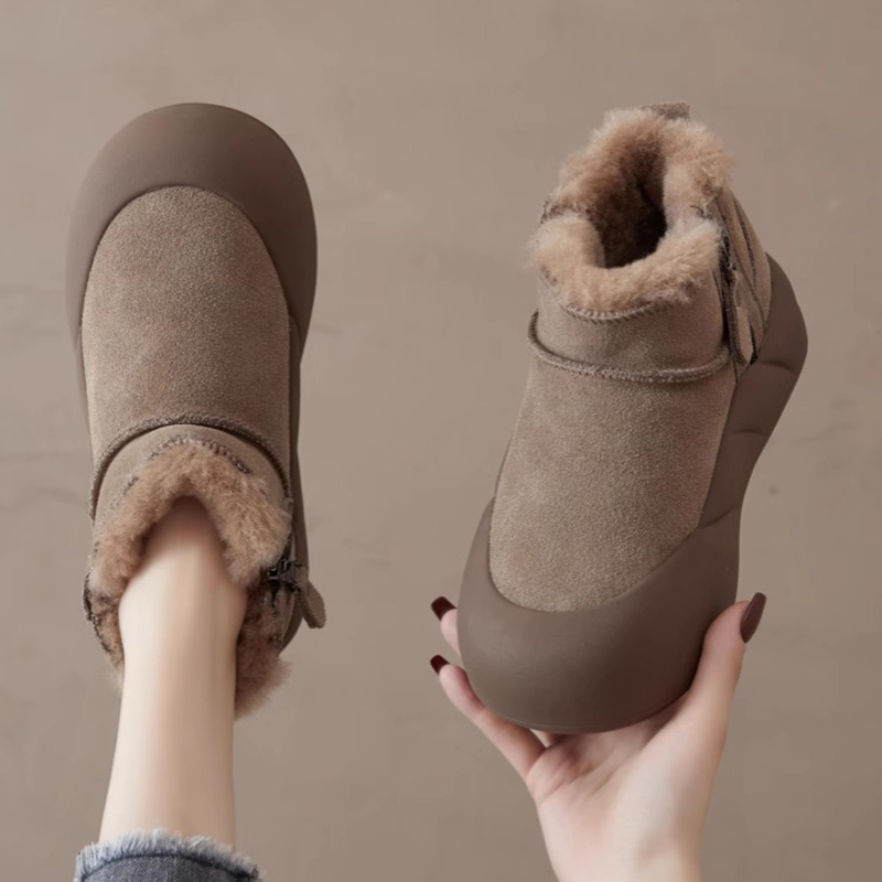 回力潮品短筒低帮雪地靴2024新款加绒加厚保暖防滑网红爆款面包鞋