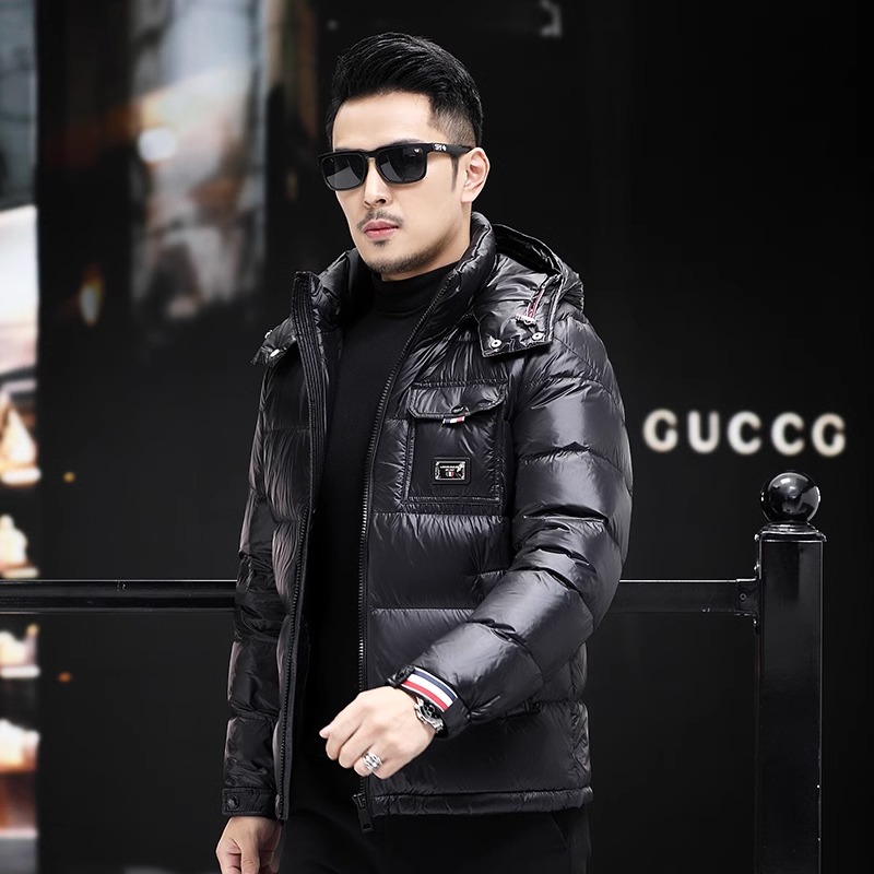 弗布法尼罗冬季高端加厚羽绒服男短款休闲时尚连帽极寒保暖外套