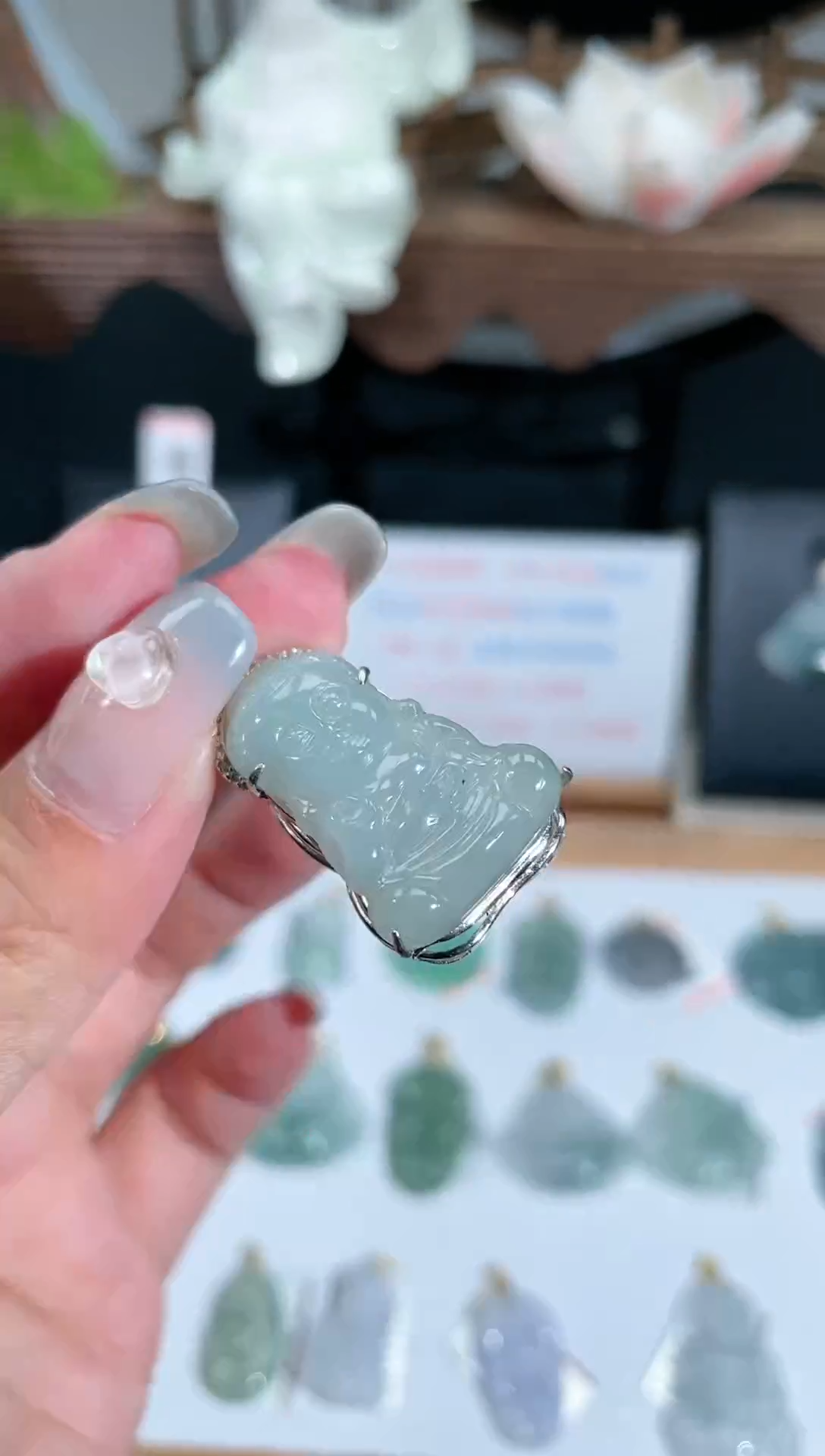 【闪购商品】翡翠颈饰银S925镶嵌12679