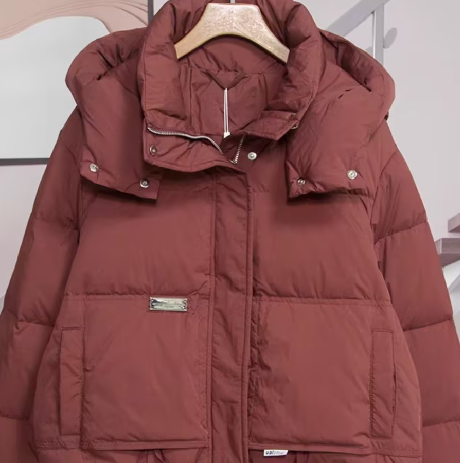 【通江恒宣】C57602上新女士保暖休闲时尚加绒加厚连帽外套