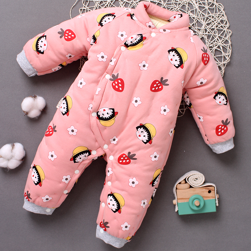 （连体）宝宝手工棉花衣加厚连体哈衣儿童婴幼儿保暖男童女宝秋冬季