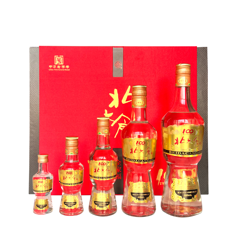 北大仓50度部优全家福礼盒 大曲纯粮绿色酱香型白酒5瓶装50度1470