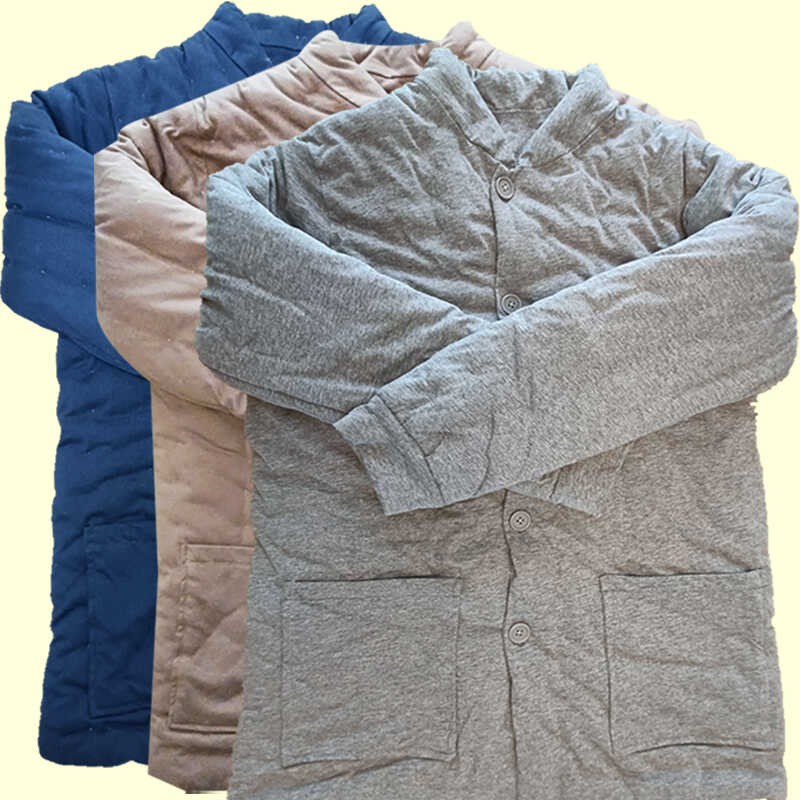 男士纯棉花手工棉袄纽扣子纯棉布老式棉衣保暖加厚冬季中老年居家
