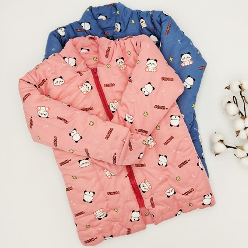 儿童新款手工纯棉花棉袄中大童男女宝宝幼儿园拉链卡通棉衣棉服冬