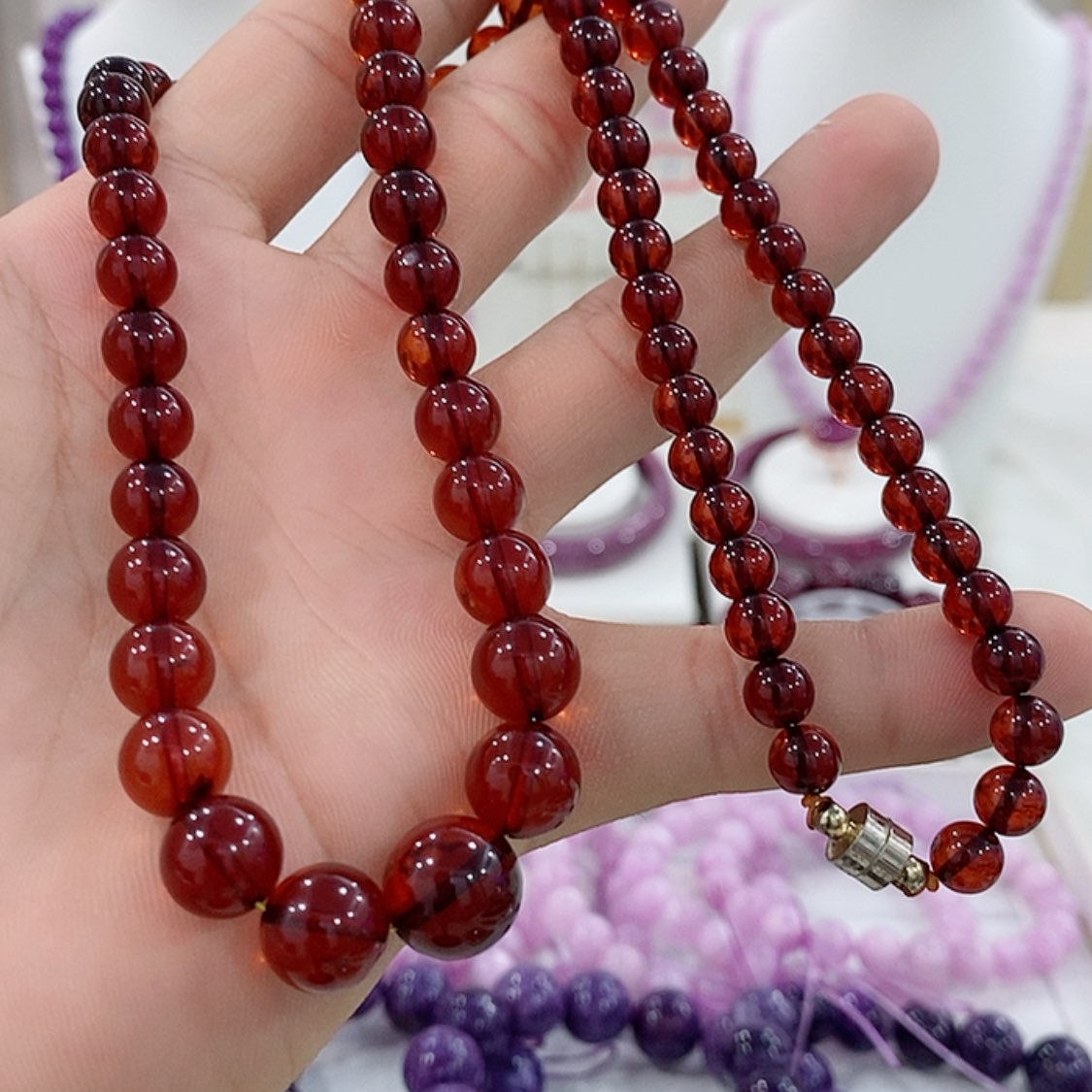 【闪购商品】绿泥石云母质玉（岫岩玉）紫云母银S925镶嵌