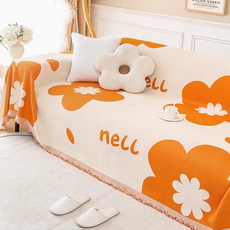 雪尼尔沙发盖布巾四季通用沙发毯盖巾沙发套罩毯防猫抓全盖高级感