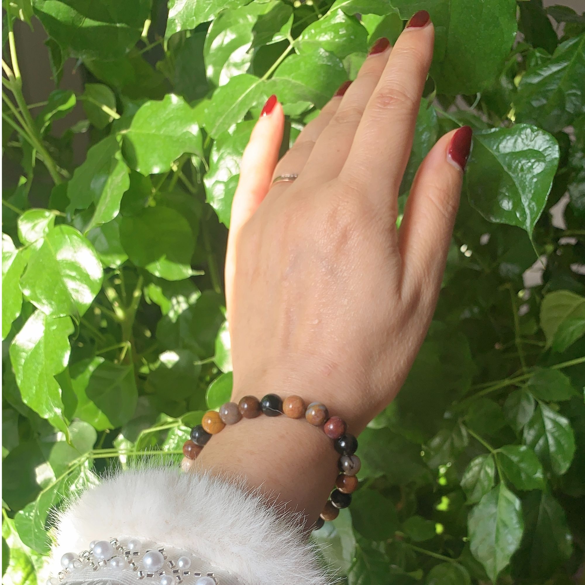 天然北票树化玉多宝手串卡8