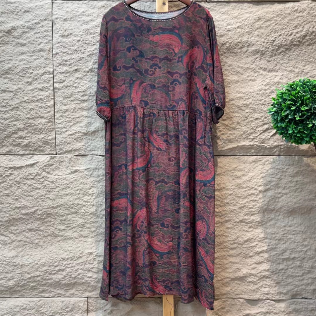 5108新款夏季优雅气质减龄显瘦连衣裙QZ