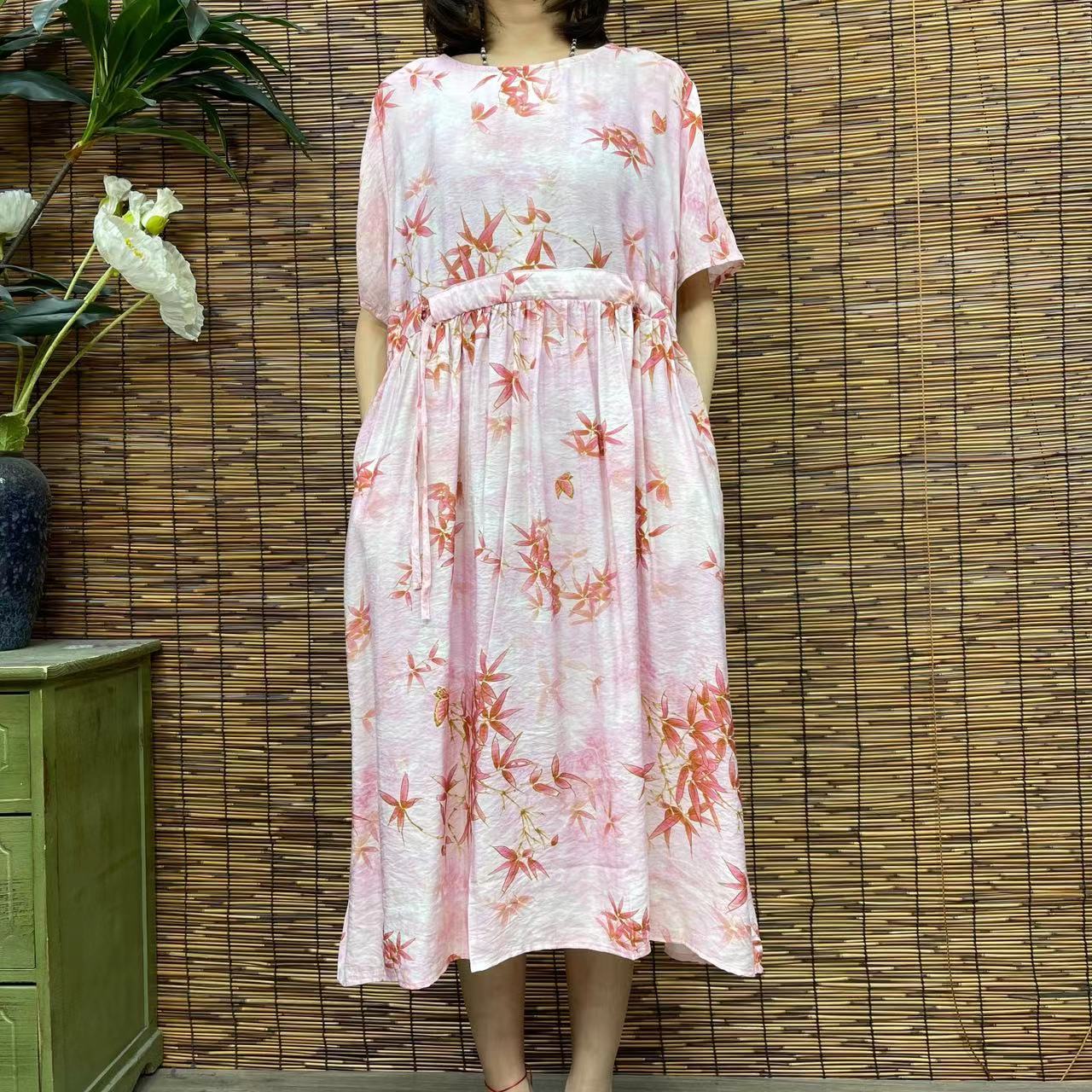 3269新款春夏遮肉显瘦洋气减龄连衣裙QZ